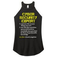 Funny Cybersecurity Definition Expert Computer Engineer TShirt Women's Perfect Tri Rocker Tank