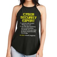 Funny Cybersecurity Definition Expert Computer Engineer TShirt Women's Perfect Tri Rocker Tank