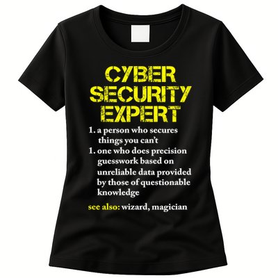 Funny Cybersecurity Definition Expert Computer Engineer TShirt Women's T-Shirt