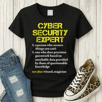Funny Cybersecurity Definition Expert Computer Engineer TShirt Womens T-Shirt