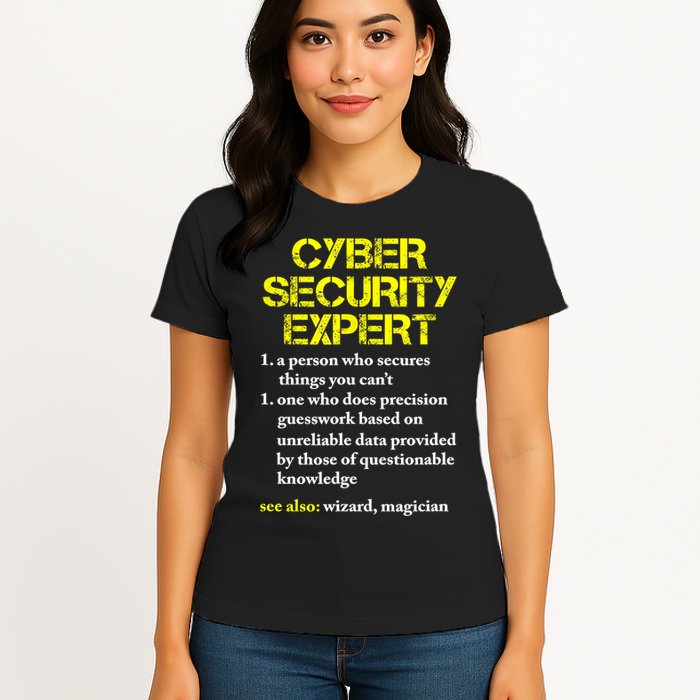 Funny Cybersecurity Definition Expert Computer Engineer TShirt Womens T-Shirt