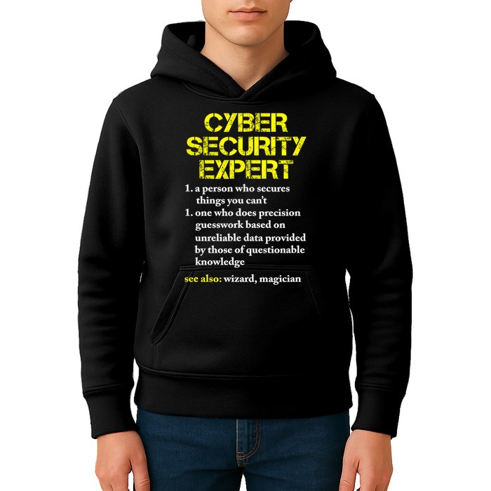 Funny Cybersecurity Definition Expert Computer Engineer TShirt Kids Hoodie