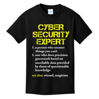 Funny Cybersecurity Definition Expert Computer Engineer TShirt Kids T-Shirt