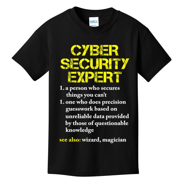 Funny Cybersecurity Definition Expert Computer Engineer TShirt Kids T-Shirt