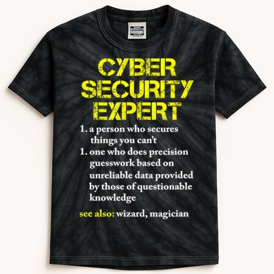 Funny Cybersecurity Definition Expert Computer Engineer TShirt Kids Tie-Dye T-Shirt
