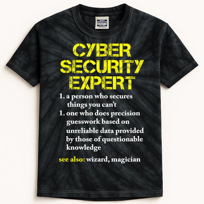 Funny Cybersecurity Definition Expert Computer Engineer TShirt Kids Tie-Dye T-Shirt