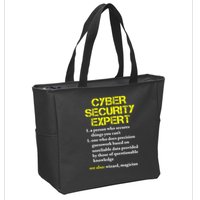 Funny Cybersecurity Definition Expert Computer Engineer TShirt Zip Tote Bag