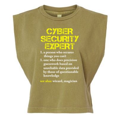 Funny Cybersecurity Definition Expert Computer Engineer TShirt Garment-Dyed Women's Muscle Tee
