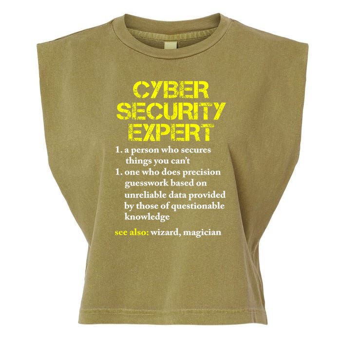 Funny Cybersecurity Definition Expert Computer Engineer TShirt Garment-Dyed Women's Muscle Tee