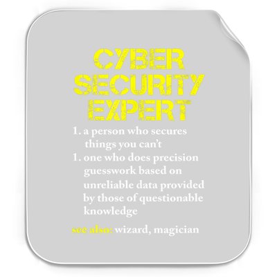 Funny Cybersecurity Definition Expert Computer Engineer TShirt Permanent Decal Sticker
