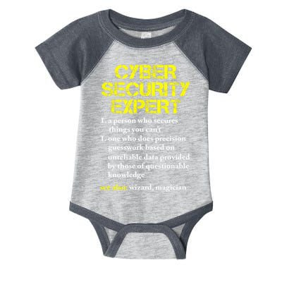 Funny Cybersecurity Definition Expert Computer Engineer TShirt Infant Baby Jersey Bodysuit