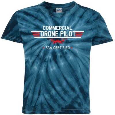 FAA Certified Drone Pilot Commercial Quadcopter RC Gift Kids Tie-Dye T-Shirt