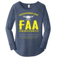 FAA Certified Drone Pilot Funny Remote Pilots Drone Life Women's Perfect Tri Tunic Long Sleeve Shirt