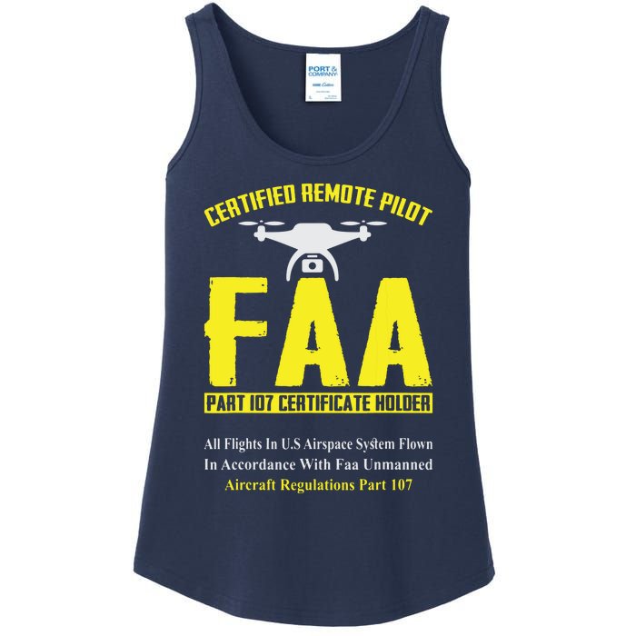 FAA Certified Drone Pilot Funny Remote Pilots Drone Life Ladies Essential Tank