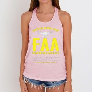 FAA Certified Drone Pilot Funny Remote Pilots Drone Life Women's Knotted Racerback Tank