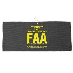 FAA Certified Drone Pilot Funny Remote Pilots Large Microfiber Waffle Golf Towel