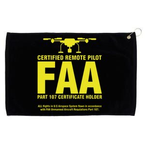 FAA Certified Drone Pilot Funny Remote Pilots Grommeted Golf Towel