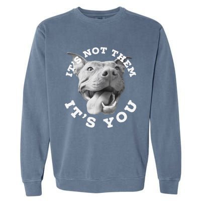 Funny Cute Dog Lover Gift Funny Pitbull Lover Gift ItS Not Them Advocate Garment-Dyed Sweatshirt