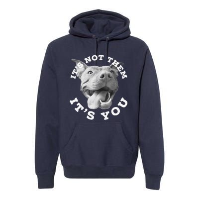 Funny Cute Dog Lover Gift Funny Pitbull Lover Gift ItS Not Them Advocate Premium Hoodie