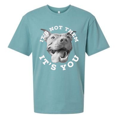 Funny Cute Dog Lover Gift Funny Pitbull Lover Gift ItS Not Them Advocate Sueded Cloud Jersey T-Shirt