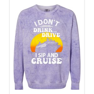 Funny Cruise Design For Women Cruise Vacation Boat Trip Colorblast Crewneck Sweatshirt