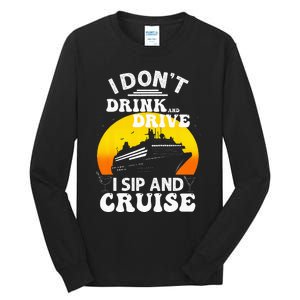 Funny Cruise Design For Women Cruise Vacation Boat Trip Tall Long Sleeve T-Shirt