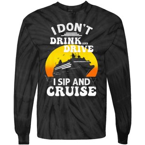 Funny Cruise Design For Women Cruise Vacation Boat Trip Tie-Dye Long Sleeve Shirt