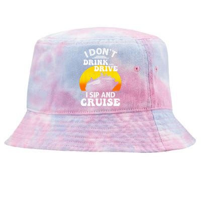 Funny Cruise Design For Women Cruise Vacation Boat Trip Tie-Dyed Bucket Hat