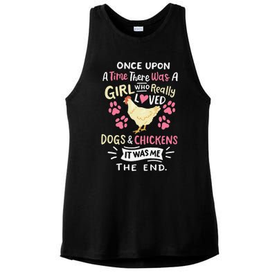 Funny Chicken Dog Lover For Women Farmer Ladies PosiCharge Tri-Blend Wicking Tank