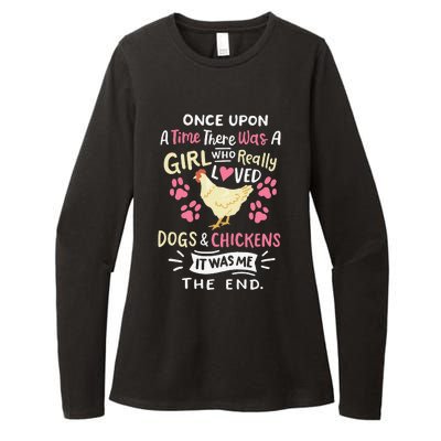 Funny Chicken Dog Lover For Women Farmer Womens CVC Long Sleeve Shirt