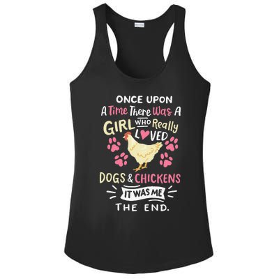 Funny Chicken Dog Lover For Women Farmer Ladies PosiCharge Competitor Racerback Tank