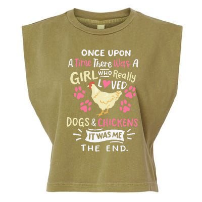 Funny Chicken Dog Lover For Women Farmer Garment-Dyed Women's Muscle Tee