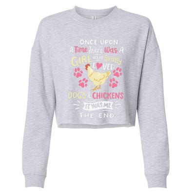 Funny Chicken Dog Lover For Women Farmer Cropped Pullover Crew