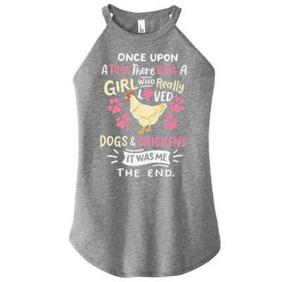 Funny Chicken Dog Lover For Women Farmer Women's Perfect Tri Rocker Tank