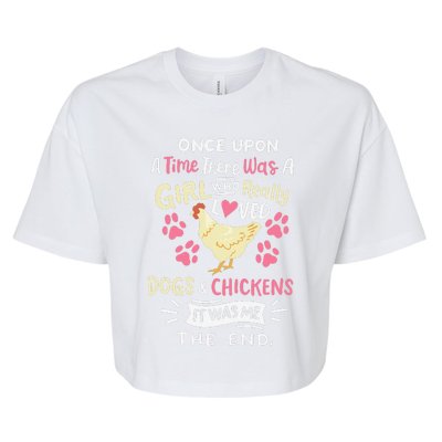 Funny Chicken Dog Lover For Women Farmer Bella+Canvas Jersey Crop Tee