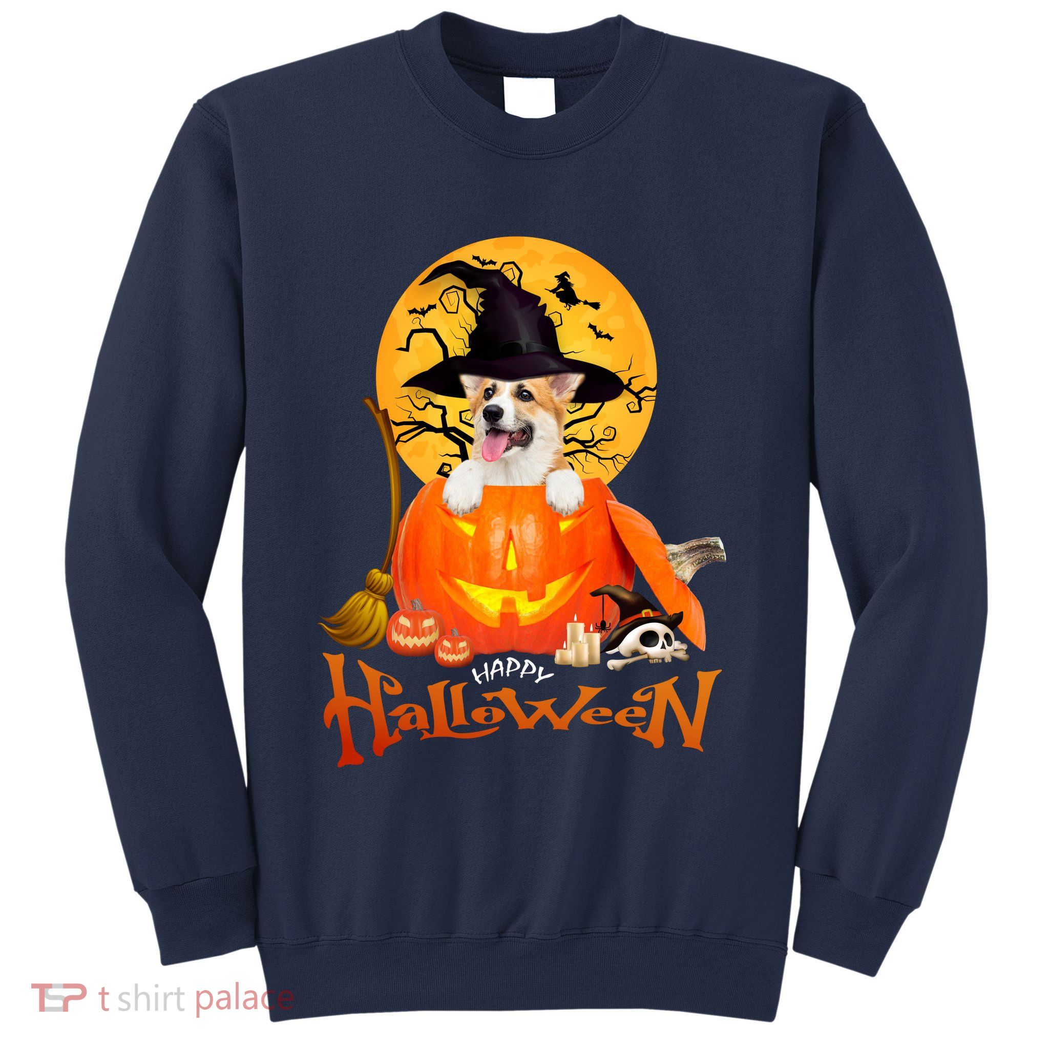 Funny Corgi Dog Spooky Halloween Sweatshirt