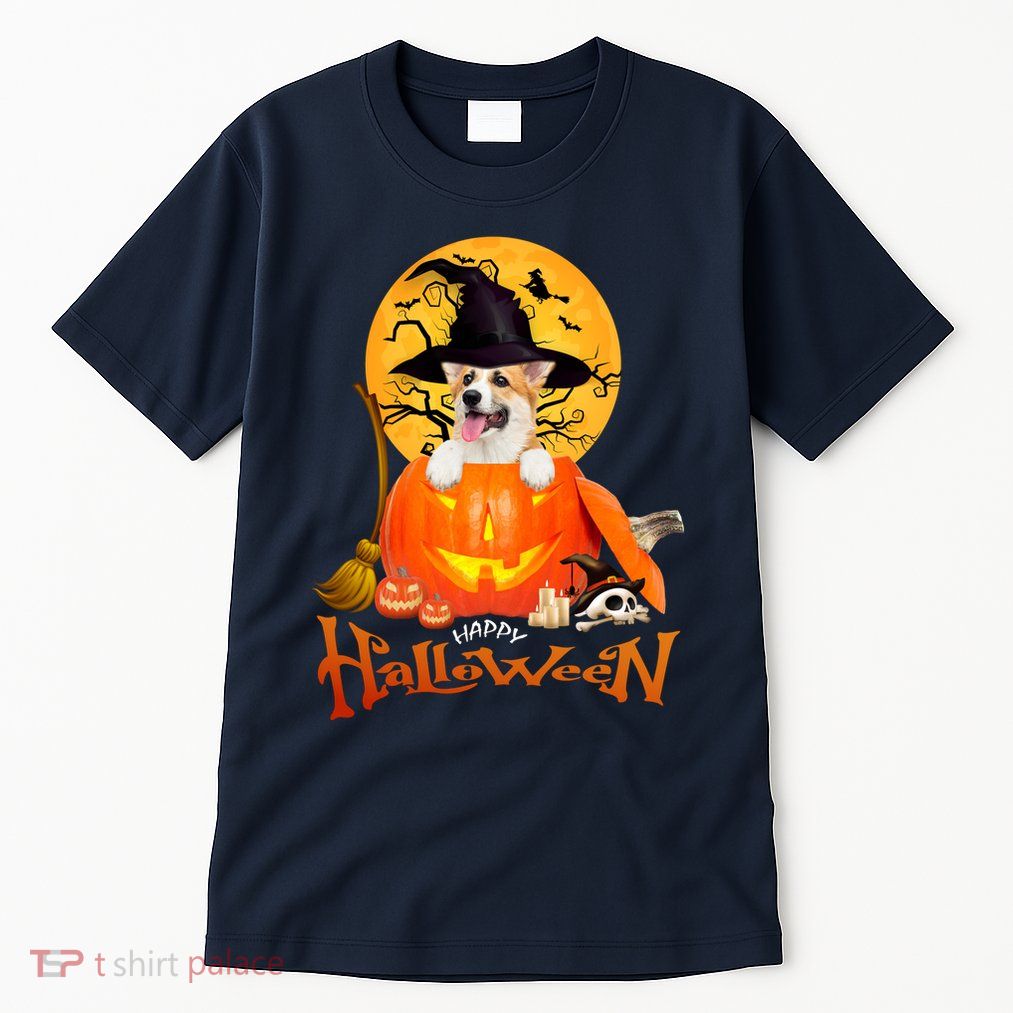 Funny Corgi Dog Spooky Halloween Tall T-Shirt