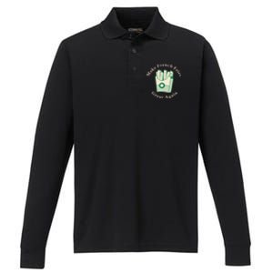 Funny Conservative Donald Trump Make French Fries Great Again Performance Long Sleeve Polo