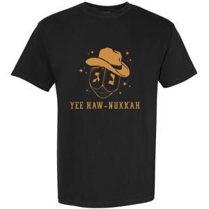 Funny Cowboy Dreidel Hanukkah Chanukah Yee Haw Nukkah Garment-Dyed Heavyweight T-Shirt