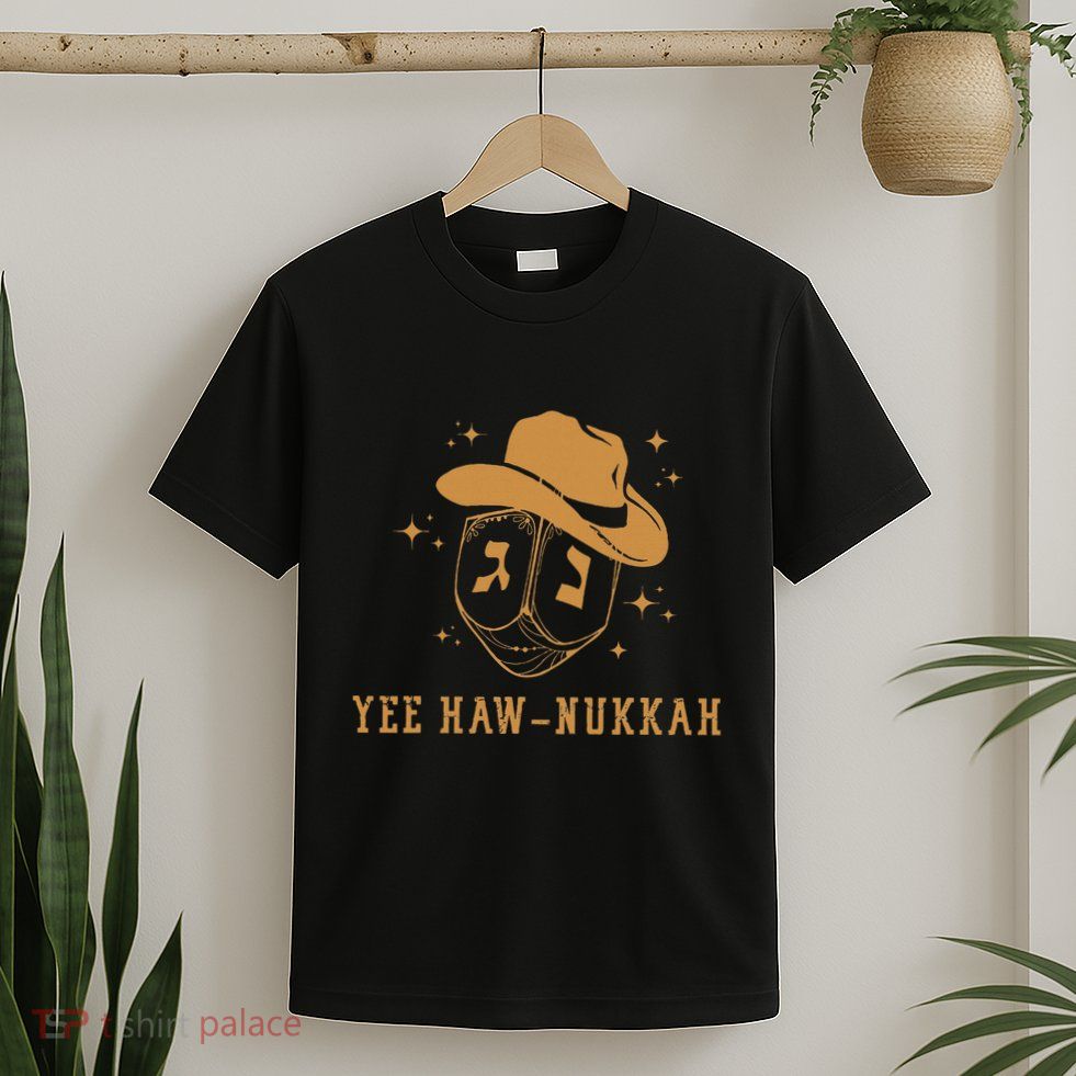 Funny Cowboy Dreidel Hanukkah Chanukah Yee Haw Nukkah T-Shirt