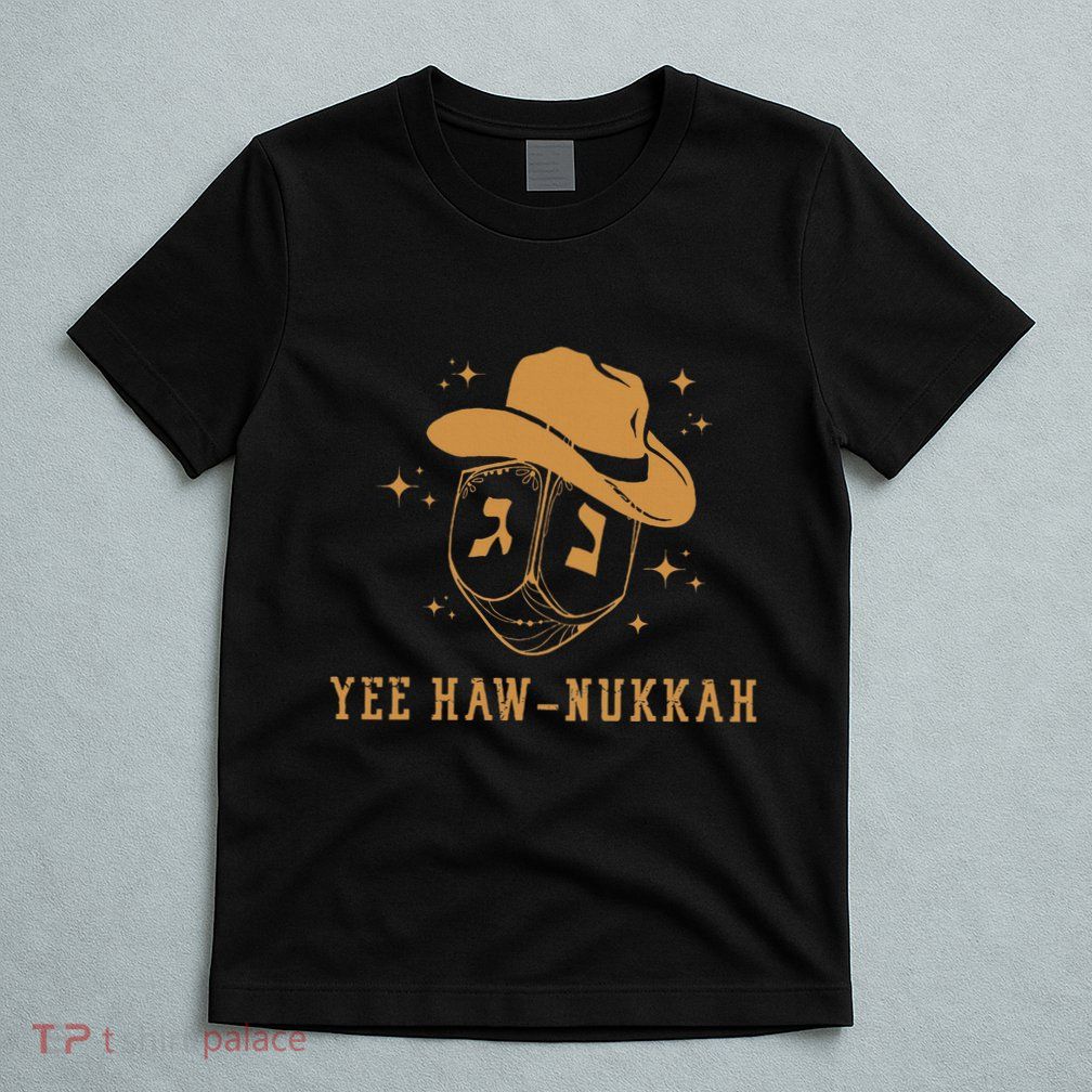 Funny Cowboy Dreidel Hanukkah Chanukah Yee Haw Nukkah T-Shirt