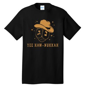 Funny Cowboy Dreidel Hanukkah Chanukah Yee Haw Nukkah Tall T-Shirt