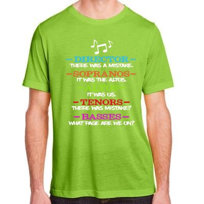 Funny Choir Director Soprano Alto Tenor Bass Show Choir Joke Adult ChromaSoft Performance T-Shirt