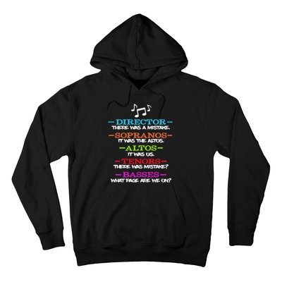 Funny Choir Director Soprano Alto Tenor Bass Show Choir Joke Hoodie