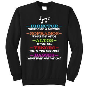 Funny Choir Director Soprano Alto Tenor Bass Show Choir Joke Sweatshirt