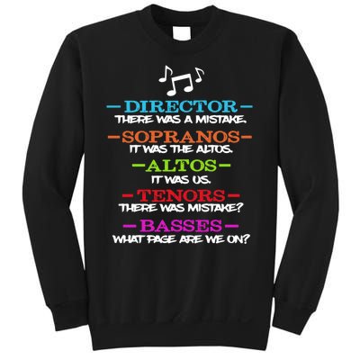 Funny Choir Director Soprano Alto Tenor Bass Show Choir Joke Sweatshirt