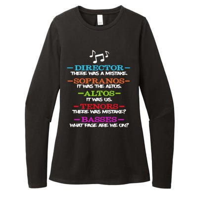 Funny Choir Director Soprano Alto Tenor Bass Show Choir Joke Womens CVC Long Sleeve Shirt