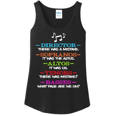 Funny Choir Director Soprano Alto Tenor Bass Show Choir Joke Ladies Essential Tank