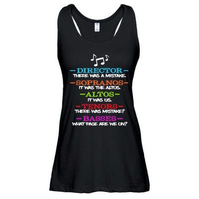 Funny Choir Director Soprano Alto Tenor Bass Show Choir Joke Ladies Essential Flowy Tank