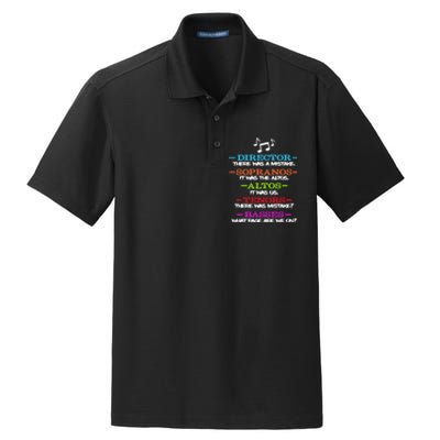 Funny Choir Director Soprano Alto Tenor Bass Show Choir Joke Dry Zone Grid Polo